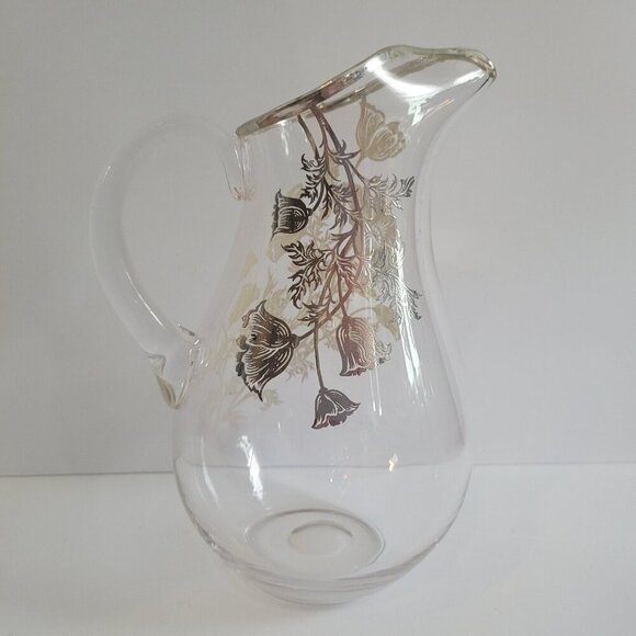 Vintage Silver City Cambridge Flanders Poppy Sterling Silver Overlay Jug Pitcher - Picture 2 of 8